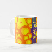 Fun Seventies Style Bubbles Kaffeetasse (Vorderseite Links)