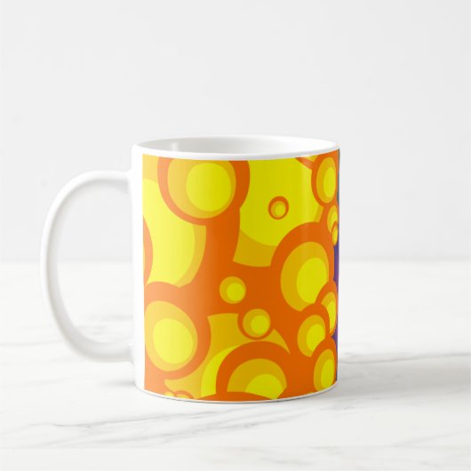 Fun Seventies Style Bubbles Kaffeetasse (Links)