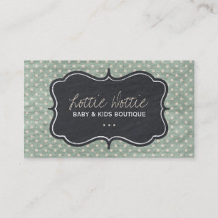 Fun Shabby Dots Business Cards Visitenkarte