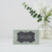 Fun Shabby Dots Business Cards Visitenkarte (Stehend Vorderseite)