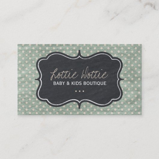 Fun Shabby Dots Business Cards Visitenkarte (Vorderseite)