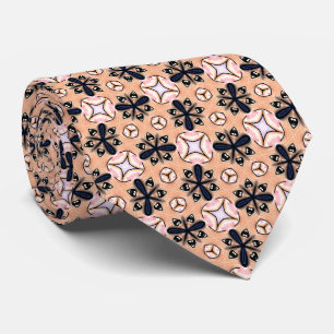 Fun Shapes auf Peach Neck Tie Krawatte