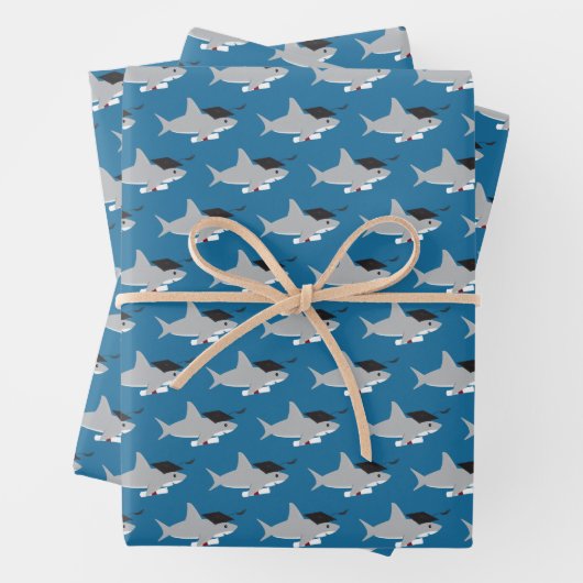 Fun Shark Abschluss Geschenkpapier Set (Beispiel)