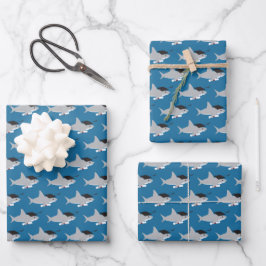 Fun Shark Abschluss Geschenkpapier Set