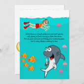 Fun Shark Beach Party Geburtstag Einladung (Vorne/Hinten)