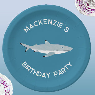 Fun Shark Underwater Birthday Party Pappteller