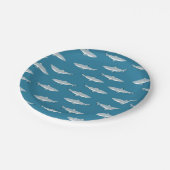 Fun Shark Underwater Themed Pappteller (Schrägansicht)