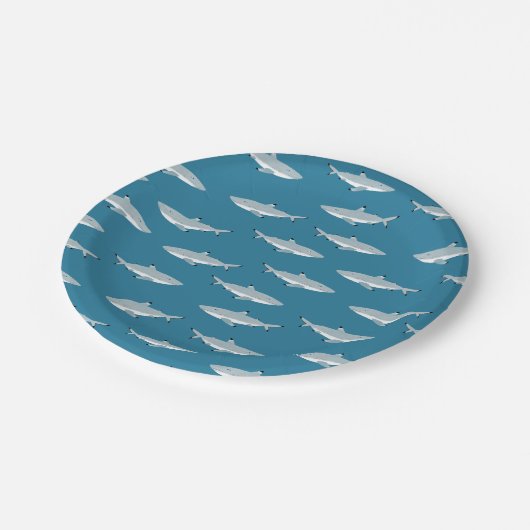 Fun Shark Underwater Themed Pappteller (Schrägansicht)