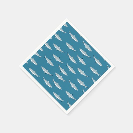 Fun Shark Underwater Themed Serviette (Ecke)