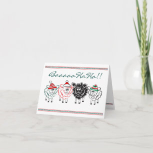 Fun Sheep Christmas Card Feiertagskarte