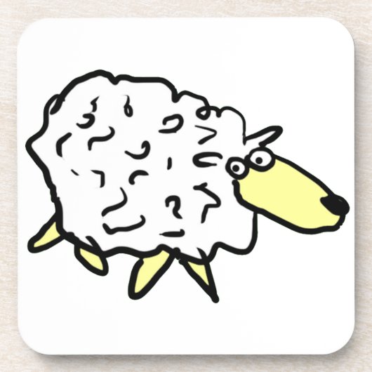 Fun Sheep Getränkeuntersetzer (Vorderseite)