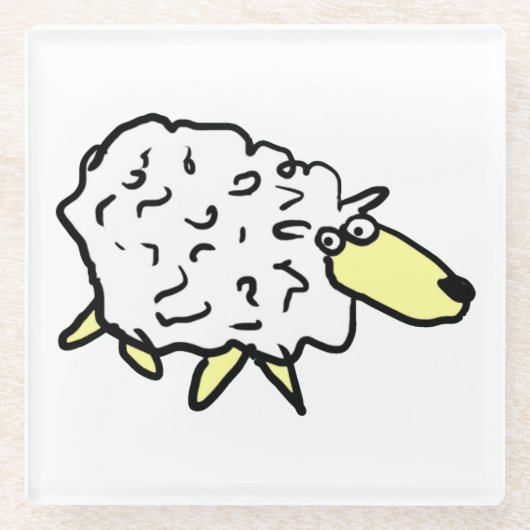 Fun Sheep Glasuntersetzer (Vorderseite)
