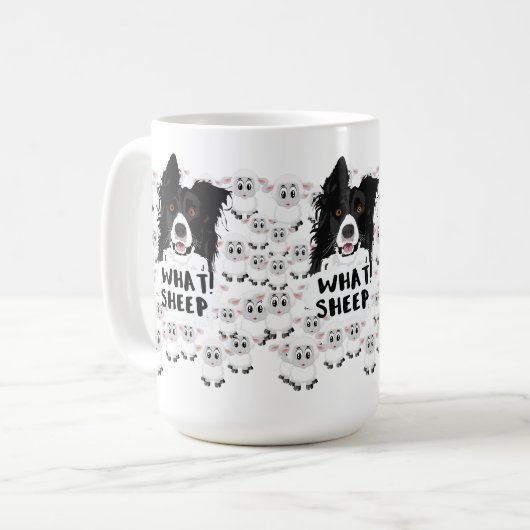 Fun Sheep Herding Dog & Sheep Kaffeetasse (Vorderseite Links)