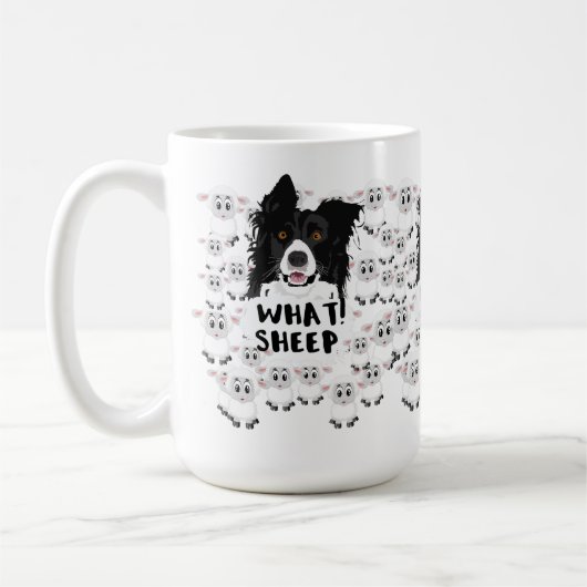 Fun Sheep Herding Dog & Sheep Kaffeetasse (Links)