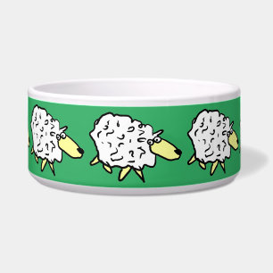 Fun Sheep Illustration Muster Schafhund Napf