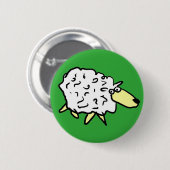 Fun Sheep im Stil eines Cartoon Button (Vorne & Hinten)