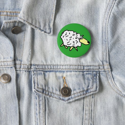 Fun Sheep im Stil eines Cartoon Button (Beispiel)