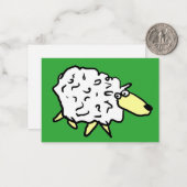 Fun Sheep im Stil eines Cartoon Mitteilungskarte (Vorderseite/Rückseite Beispiel)
