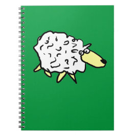 Fun Sheep im Stil eines Cartoon Notizblock