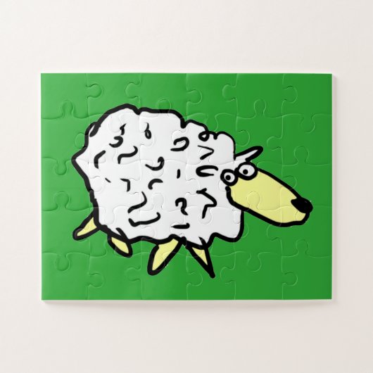 Fun Sheep im Stil eines Cartoon Puzzle (Horizontal)