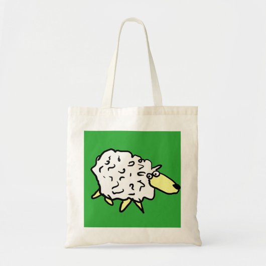 Fun Sheep im Stil eines Cartoon Tragetasche (Vorne)