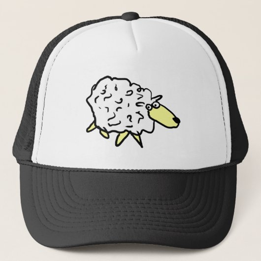 Fun Sheep im Stil eines Cartoon Truckerkappe (Vorderseite)