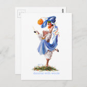 Fun Sheep Incognito Kunst "Tänze mit Wolle" Postkarte (Vorne/Hinten)