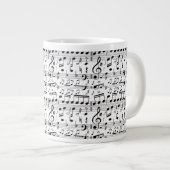Fun Sheet Music Notes Musician art Jumbo-Tasse (Vorderseite Rechts)