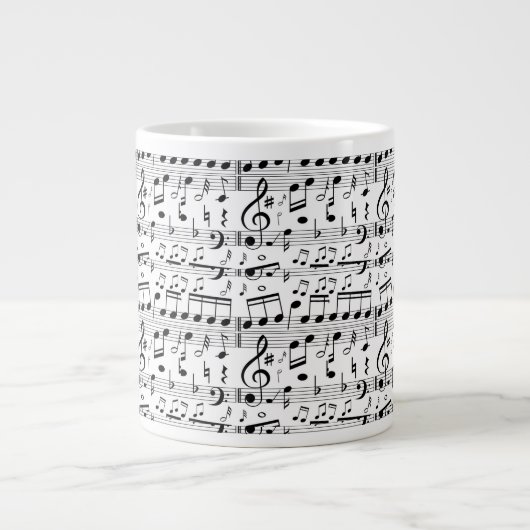 Fun Sheet Music Notes Musician art Jumbo-Tasse (Vorderseite)