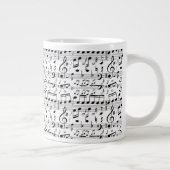 Fun Sheet Music Notes Musician art Jumbo-Tasse (Rechts)
