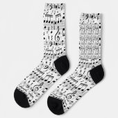 Fun Sheet Musiknoten Musikerkunst Socken (Linkes Detail)