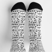 Fun Sheet Musiknoten Musikerkunst Socken (Oben)