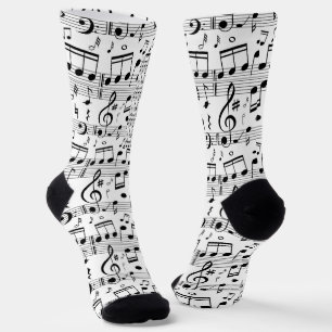 Fun Sheet Musiknoten Musikerkunst Socken