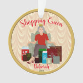 Fun Shopping Queen Acrylic Ornament (Vorderseite)