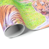 Fun sibirisches Tiger farbiges Wrapping Paper Geschenkpapier (Rolleneckpunkt)