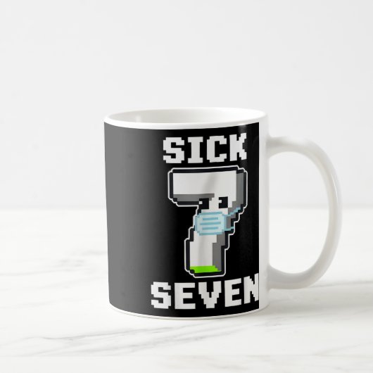 Fun Sick Seven Pixel Meme Halloween Costume Wordpl Kaffeetasse (Rechts)