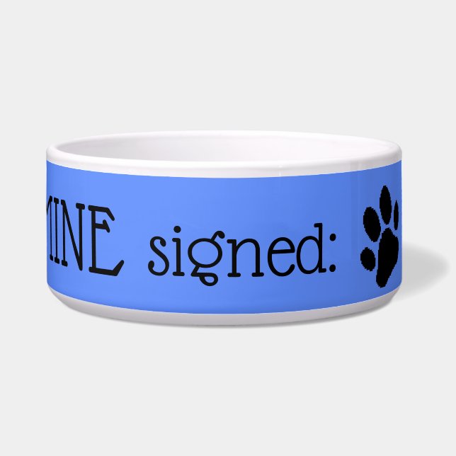 Fun Signed Pet Napf (Vorderseite)