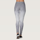 Fun Silber Wasserfarbe mit Ombre Gradient Leggings (Rückseite)
