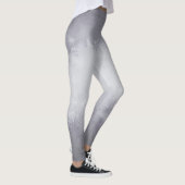 Fun Silber Wasserfarbe mit Ombre Gradient Leggings (Rechts)