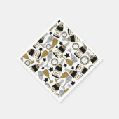 Fun Silvester Champagner Party Servietten (Ecke)