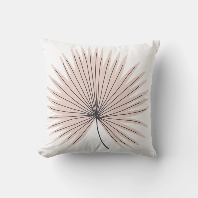 Fun Simple Blue Pink Floral Kissen (Vorderseite)