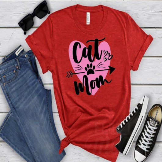 Fun & Simple Cat Mom Original Cute Design for Her T-Shirt