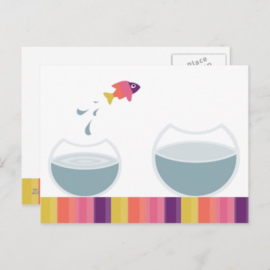 Fun Simple Message Postkarte (Vorne/Hinten)