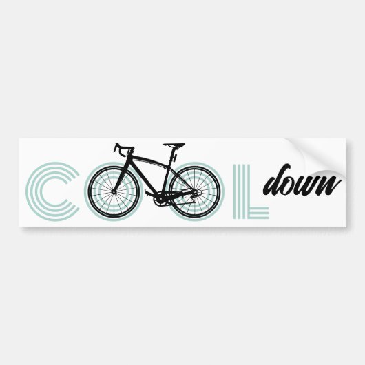 Fun Simple Modern Cool Down Bicycle Friendly Autoaufkleber (Vorne)