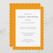 Fun Simple Orange Baby Shower Einladung (Vorne/Hinten)