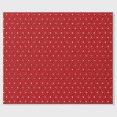 Fun Simple Polka dot auf Bonbons Streifen rot Weih Geschenkpapier (Flach)