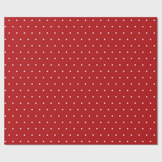 Fun Simple Polka dot auf Bonbons Streifen rot Weih Geschenkpapier (Flach)