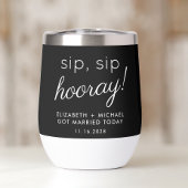 Fun Sip Hooray Black Wedding
