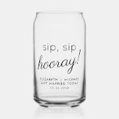 Fun Sip Hooray Gastgeschenk Hochzeit Dosenglas (Vorderseite)