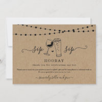 Fun Sip Hooray Weintoast Danke Karte